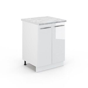 Vicco KUCHYNSKÁ SPODNÁ SKRINKA Fame-Line Biely vysoký lesk 60 cm , AP Marble vyobraziť