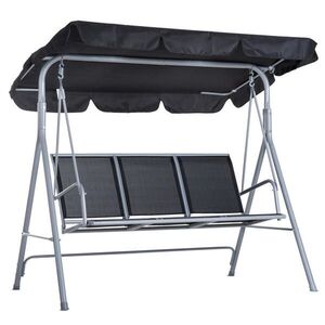 Modfu HOLLYWOOD hojdačka z kovu 171x108x154 cm sivá s klopným strieškom, 3-miestna a stabilným oceľovým rámom vyobraziť