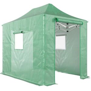 Modfu FÓLIOVÝ skleník z polyetylénu 295x200x270 cm zelený s pop-up konštrukciou a rolovacími dverami vyobraziť