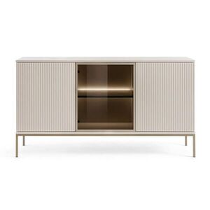 Selsey KOMODA Tosena čierna/dub Wotan s LED 154 cm vyobraziť