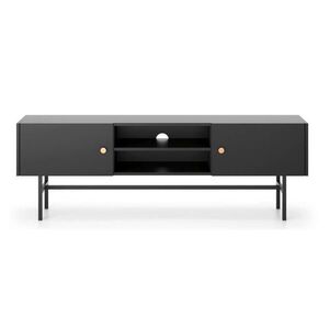 Selsey TV stolík Divenos čierny so zlatými akcentmi 155/52/35 cm vyobraziť