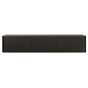 Selsey TV stolík Ovarlo čierny s drážkovanými čelami 163/49/38 cm vyobraziť