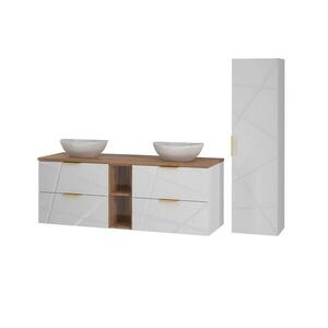 Petits-meubles KÚPEĽŇOVÝ NÁBYTOK 140.6cm Aurora 2-dielna súprava Biela vyobraziť