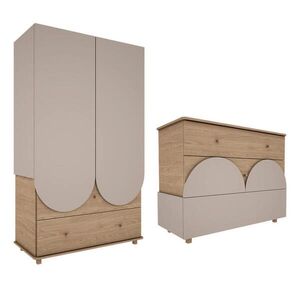Petits-meubles IZBA PRE BÁBÄTKO 2-dielny Bloom Béžová a drevo vyobraziť