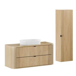 Petits-meubles KÚPEĽŇOVÝ NÁBYTOK 120.4cm Mila 2-dielna súprava Svetlý dub vyobraziť