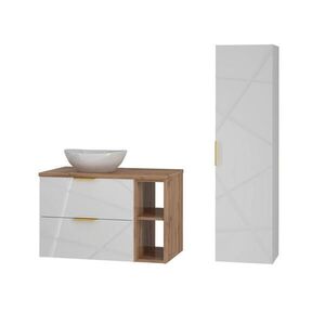 Petits-meubles KÚPEĽŇOVÝ NÁBYTOK 80.6cm Aurora 2-dielna súprava Biela vyobraziť