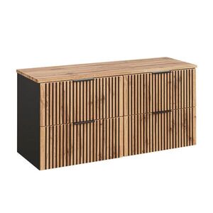 Petits-meubles SPODNÁ UMÝVADLOVÁ SKRINKA 120.6cm Gaia Dubové drevo a čierna farba vyobraziť
