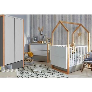 Petits-meubles IZBA PRE BÁBÄTKO 3-dielny Pinette Biela a sivá vyobraziť