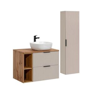 Petits-meubles KÚPEĽŇOVÝ NÁBYTOK 80.6cm Adriel 2-dielna súprava Béžová vyobraziť