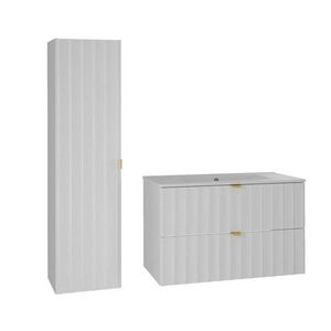 Petits-meubles KÚPEĽŇOVÝ NÁBYTOK 80cm Lexa 2-dielna súprava Biela vyobraziť