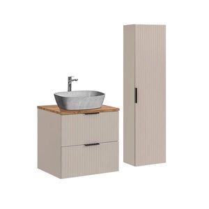 Petits-meubles KÚPEĽŇOVÝ NÁBYTOK 60.6cm Adriel 2-dielna súprava Béžová vyobraziť