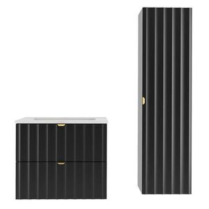 Petits-meubles KÚPEĽŇOVÝ NÁBYTOK 80cm Lexa 2-dielna súprava Čierna vyobraziť