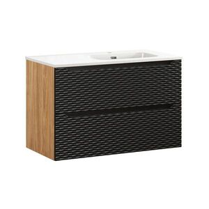 Petits-meubles UMÝVADLO 90cm Elora Čierna a drevo vyobraziť