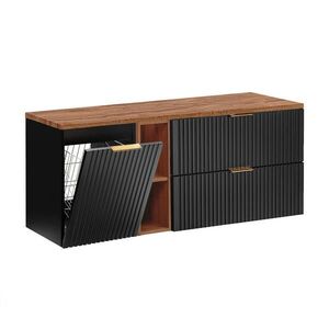 Petits-meubles SPODNÁ UMÝVADLOVÁ SKRINKA 140.8cm Adriel Čierna a drevo vyobraziť