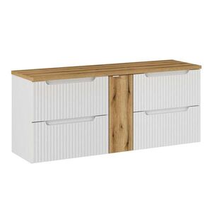 Petits-meubles SPODNÁ UMÝVADLOVÁ SKRINKA 140.4cm Riva Biela a drevo vyobraziť