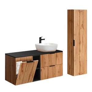 Petits-meubles KÚPEĽŇOVÝ NÁBYTOK 120.8cm Adriel 2-dielna súprava Drevo a čierna farba vyobraziť