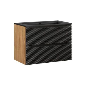 Petits-meubles UMÝVADLO 80cm Elora Čierna a drevo vyobraziť
