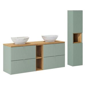Petits-meubles KÚPEĽŇOVÝ NÁBYTOK 140.4cm Jade 2-dielna súprava Zelená a drevo vyobraziť