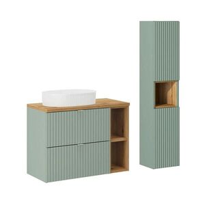 Petits-meubles KÚPEĽŇOVÝ NÁBYTOK 80.4cm Jade 2-dielna súprava Zelená a drevo vyobraziť