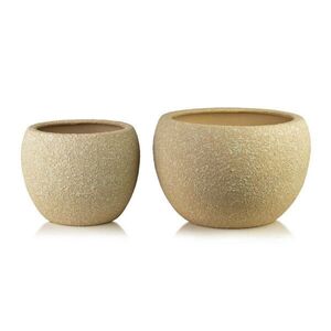 Mondex OBAL NA KVETINÁČE NEVA 2-dielna piesková 51/51/35cm 38/38/30cm keramika vyobraziť