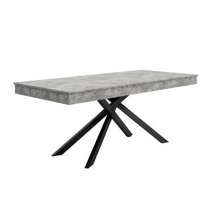 Redom JEDÁLENSKÝ stôl 140–180/80 cm, rozkladací pre 6–8 osôb, hrubá MDF doska a krížové nohy, Sivá vyobraziť