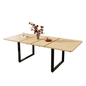 Redom JEDÁLENSKÝ stôl 140–220/80/75 cm rozkladací pre 6–10 osôb, MDF a kovové nohy, dubová vyobraziť