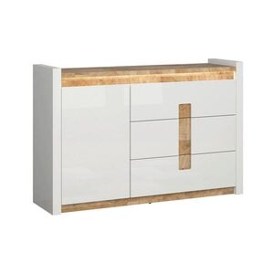 Petits-meubles ŠIROKÁ KOMODA Helios Biela a drevo vyobraziť