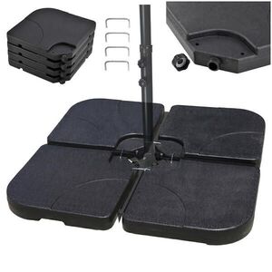 Relaxdays ZÁVAŽIA Čierne 4-dielne-Set plast 50x50 cm vyobraziť