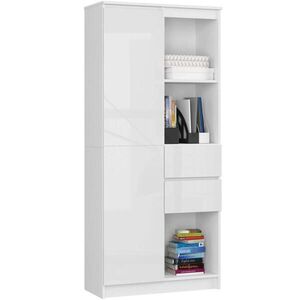 RAUMHIRSCH FURNITURE STOJACÍ REGÁL Biela, Lesklá biela 180/80/35 vyobraziť