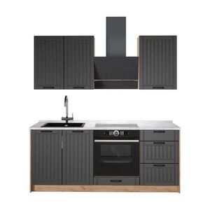 Vicco SAMOSTATNÁ KUCHYŇA Fame-Line, Tmavo-sivá/Dub Goldkraft, 190 cm, AP Marble vyobraziť