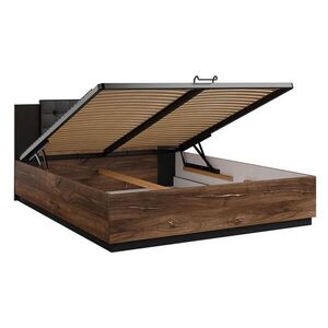 Petits-meubles BOXSPRING POSTEĽ 160/200 Alec Tmavé drevo a čierna vyobraziť