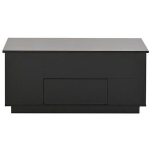 OKWISH KONFERENČNÝ stolík 100/50/45 cm čierny výškovo nastaviteľný s LED osvetlením, 2 zásuvkami a taburetkami z drevotriesky vyobraziť