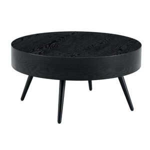 OKWISH KONFERENČNÝ stolík 70/70/35, 5 cm čierny s nastaviteľnými nožičkami z MDF a kovu vyobraziť