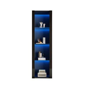 OKWISH VITRÍNA 55/38/166 cm čierna s LED osvetlením ovládaným cez aplikáciu z drevotriesky vyobraziť
