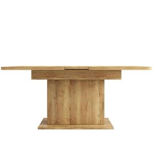 OKWISH JEDÁLENSKÝ stôl 110/130/70/75 cm prírodná z drevotriesky a kovu rozkladací s úložným priestorom vyobraziť