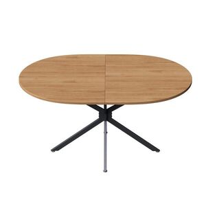 OKWISH JEDÁLENSKÝ stôl 120/80/75, 5 cm prírodný pre 4–6 osôb z MDF s krížovou podnožou vyobraziť
