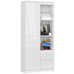 RAUMHIRSCH FURNITURE STOJACIA POLICA Biela, Lesklá biela 180/80/35 vyobraziť