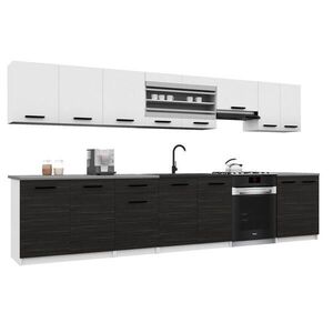B BELINI GROUP KUCHYNSKÁ linka Italia 3 320 cm, s pracovnou doskou, biela/ebenové drevo matná vyobraziť