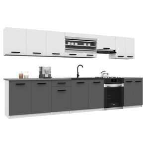 B BELINI GROUP KUCHYNSKÁ linka Italia 3 320 cm, s pracovnou doskou, biela/sivá matná vyobraziť