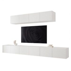 Idohome OBÝVACIA stena ANGEL IV matná biela závesná s LED osvetlením 300 cm vyobraziť