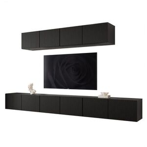 Idohome OBÝVACIA stena ANGEL IV čierna závesná s LED osvetlením 300 cm vyobraziť