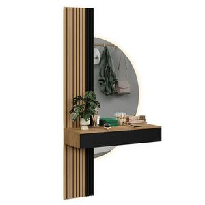 Vicco TOALETNÝ STOLÍK Melina, dub/čierna, 100 cm so zrkadlom LED vyobraziť