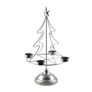 Mondex ADVENTNÝ svietnik Santa Lila strieborný 23, 5/11/38 cm kovový vyobraziť