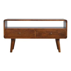 Artisan Furniture UKRIVLJENA KONZOLNA MIZA v kostanjevem zaključku vyobraziť