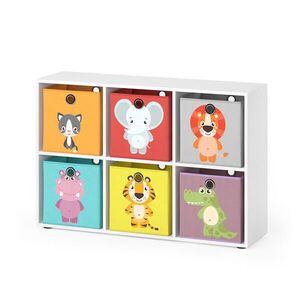 Vicco DETSKÁ POLICA biely 72 x 107.8 cm so 6 skladacími boxmi vyobraziť