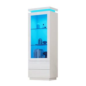 STILVORA VITRÍNA biela s LED osvetlením a 2 zásuvkami, Š60/H40/V171 cm vyobraziť