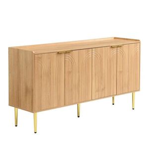 Urban Meuble KOMODA so zásuvkami, 140 cm, vzhľad prírodného dreva, s 3D zaoblenými prednými stranami vyobraziť