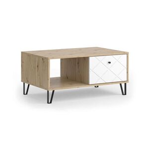 Vicco KONFERENČNÝ STOLÍK Nizza Remeselný dub 90.2 x 59.4 cm s otvorenou priehradkou a zásuvkou vyobraziť