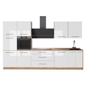 Vicco KUCHYNKA Fame-Line, Biely vysoký lesk/Dub Goldkraft, 340 cm, AP Oak vyobraziť