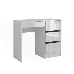 Vicco PÍSACÍ STÔL Sherry Biely vysoký lesk 90 x 40 cm so zásuvkami vyobraziť